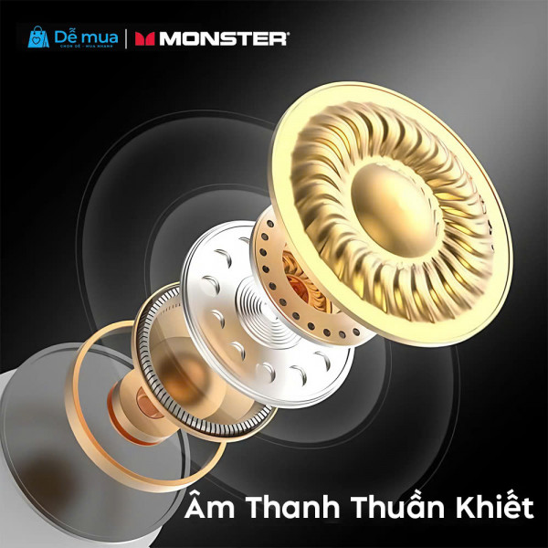 Tai Nghe Không Dây Monster N-Lite 208: TWS Bluetooth 5.4 Tai nghe không dây chống nước trong tai HiFi Stereo Khử tiếng ồn có micrô