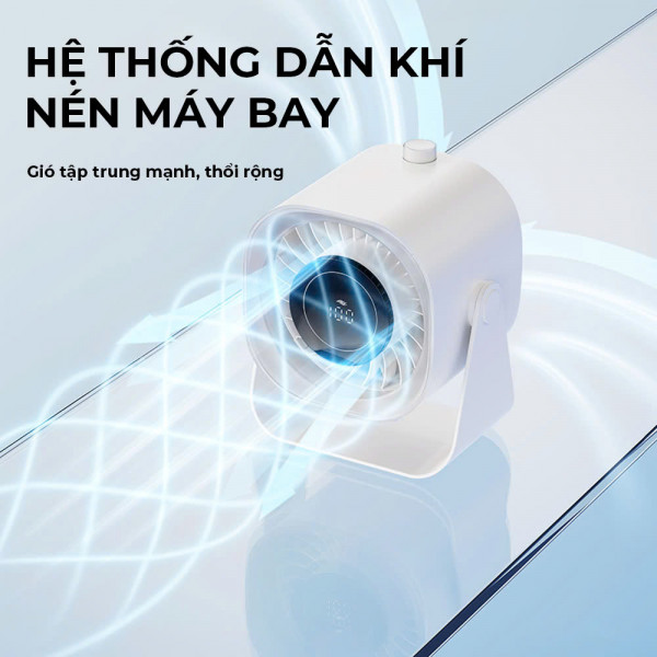 Quạt Để Bàn ImyCo WT-F87, 5 Mức Độ Gió, Công Suất Lớn, Thời Gian Sử Dụng Tối Đa 12h