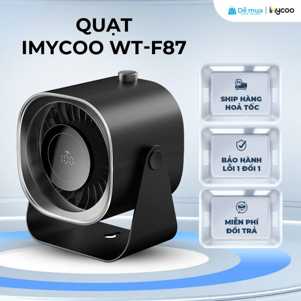 Quạt Để Bàn ImyCo WT-F87, 5 Mức Độ Gió, Công Suất Lớn, Thời Gian Sử Dụng Tối Đa 12h