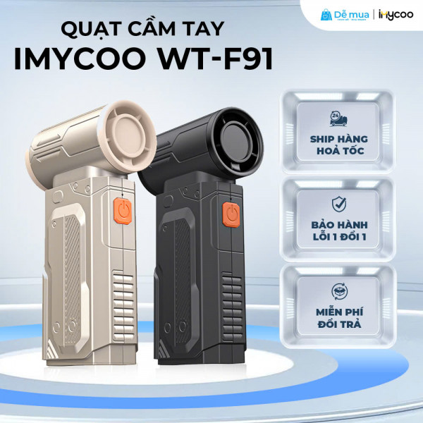 Quạt Phản Lực WT-F91: Nhỏ Gọn, Công Suất Mạnh Mẽ Với 5 Mức Gió , Tiện Lợi, Dung Lượng Pin Cao  2000 mAh 4V